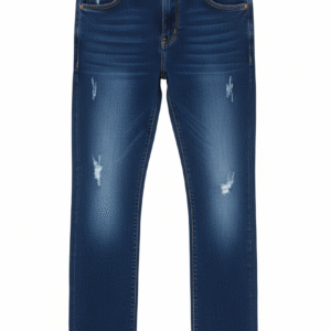Blue Medium Wash Ripped Frayed Cat Scratch Skinny Jeans