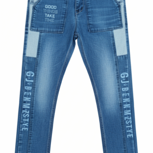 ROFYT Artisan Blue Denim Jeans - Crafted Style with Inspiring Slogans