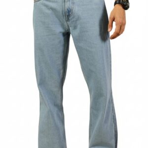 ROFYT Premium Light Blue Straight Fit Denim Jeans for Men